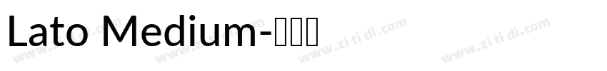 Lato Medium字体转换